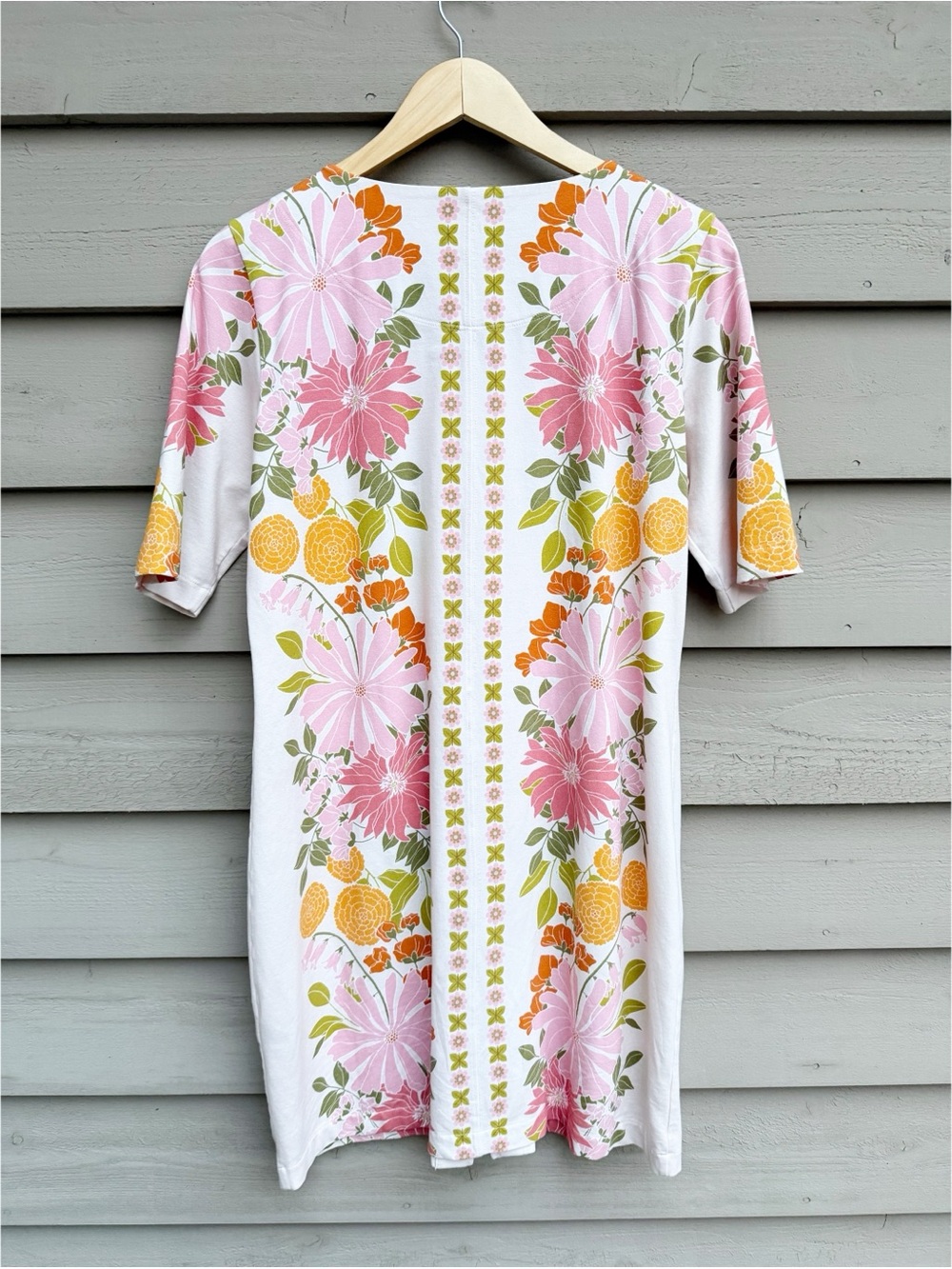 Spartina 449 Floral Zip-Front Shift Dress – Size Medium - Picture 5 of 8